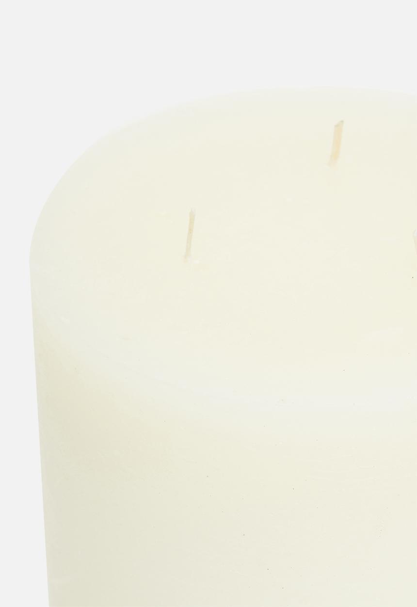 H&S - 3 Wick pillar candle - off white