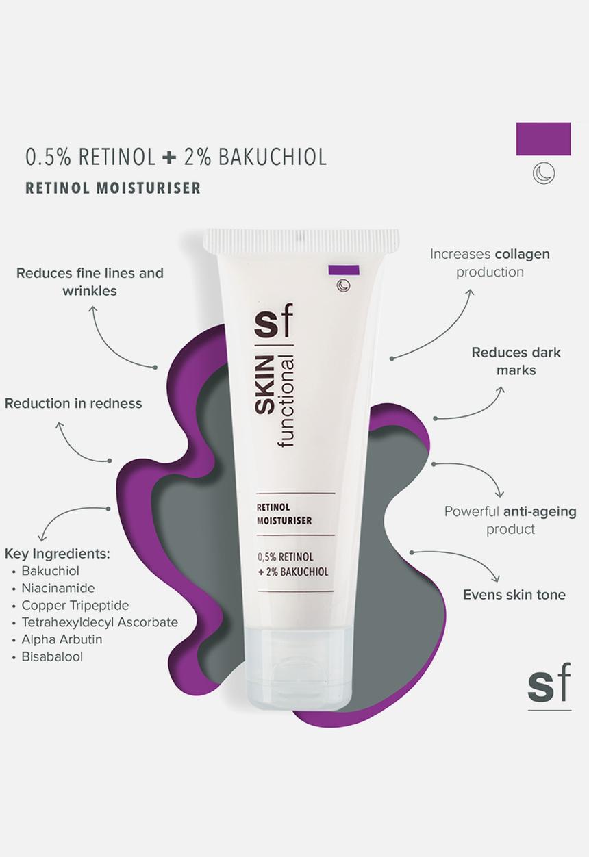 SKIN functional - 0,5% Retinol + 2% Bakuchiol, Retinol Moisturiser