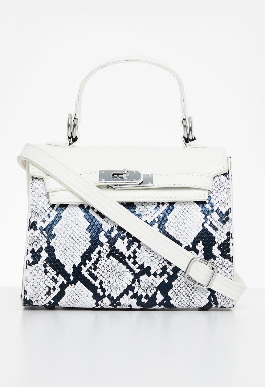 edit - Valerie mini tote bag - white/blue 