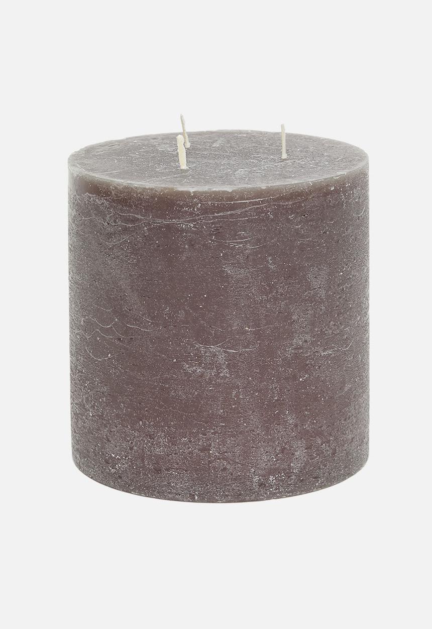 H&S - 3 Wick pillar candle - black