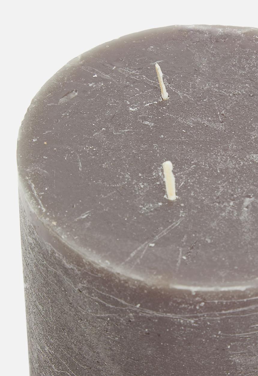 H&S - 3 Wick pillar candle - black