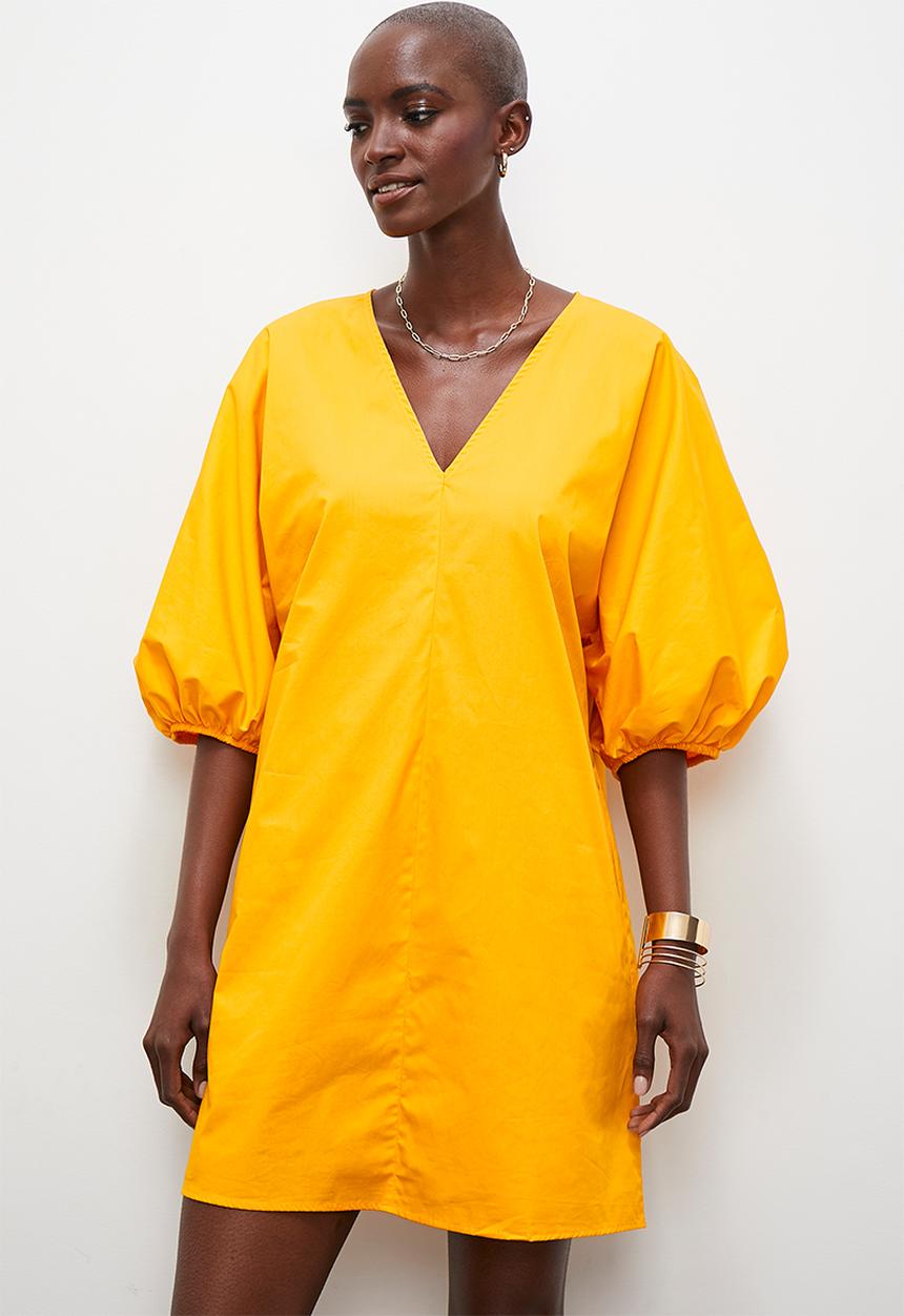 Superbalist - Volume sleeve midi shift dress - mango