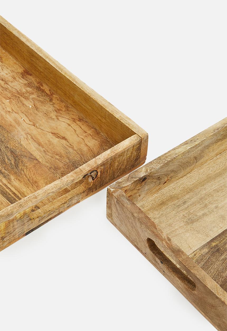 Excellent Houseware - Serving tray set - wood