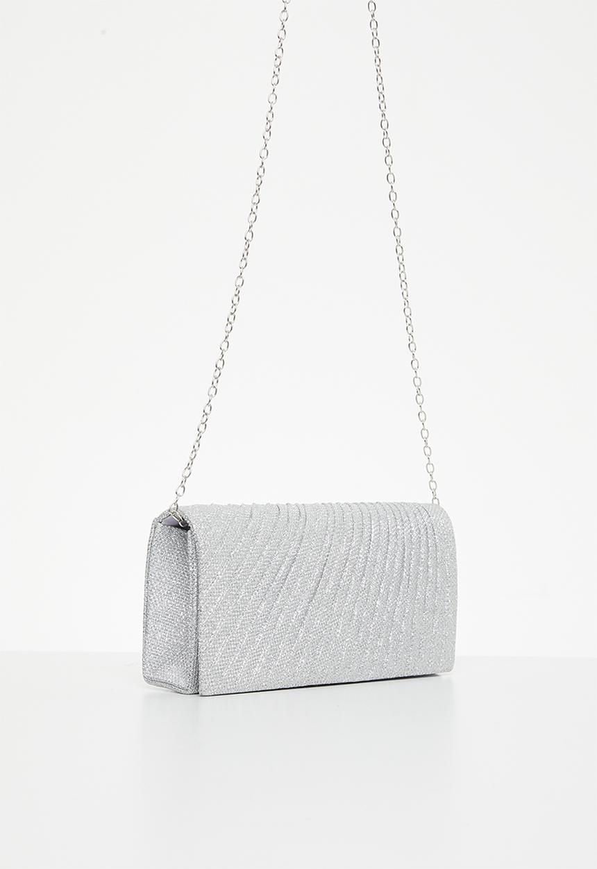 MILLA - Giselle clutch bag - silver