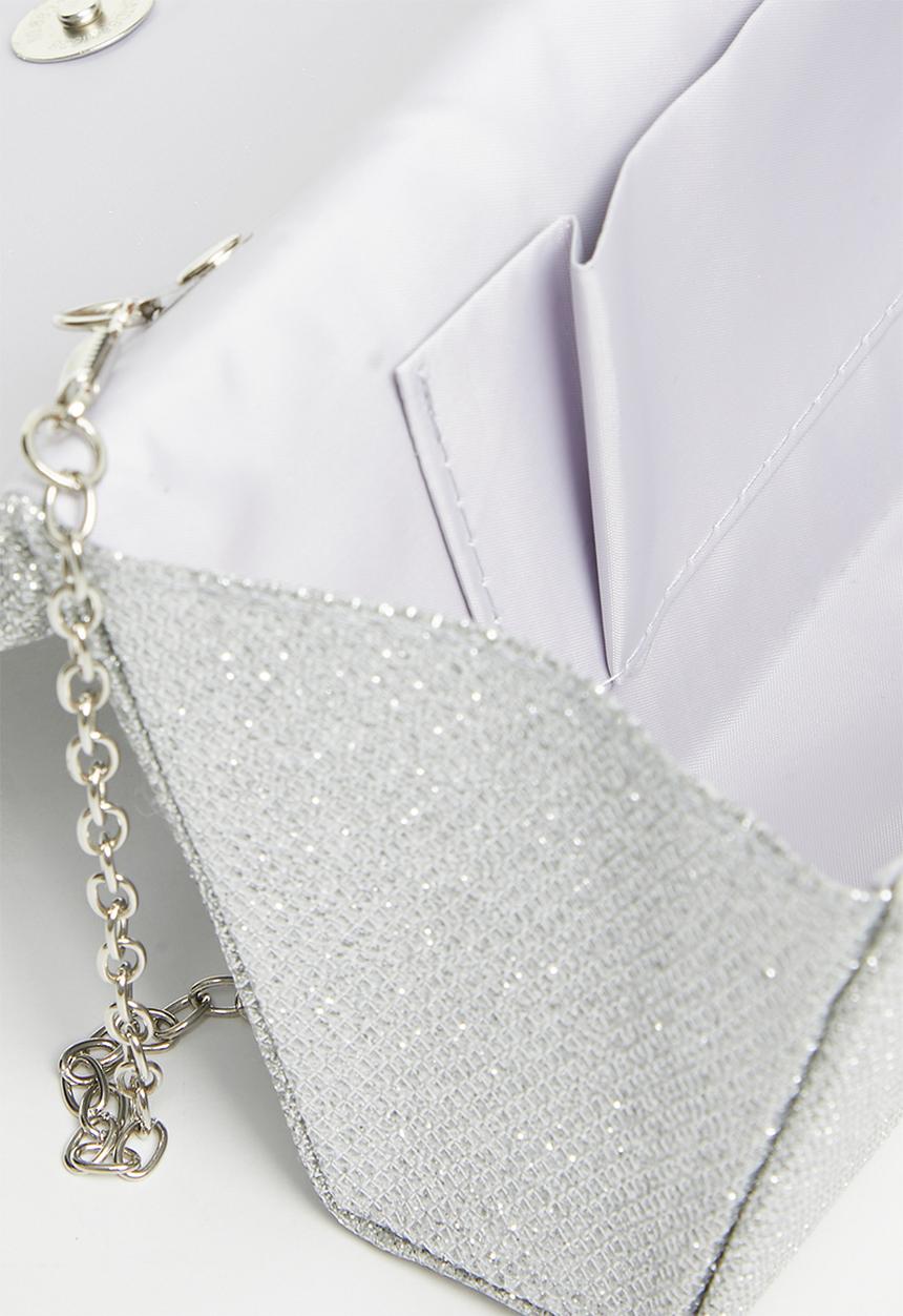 MILLA - Giselle clutch bag - silver