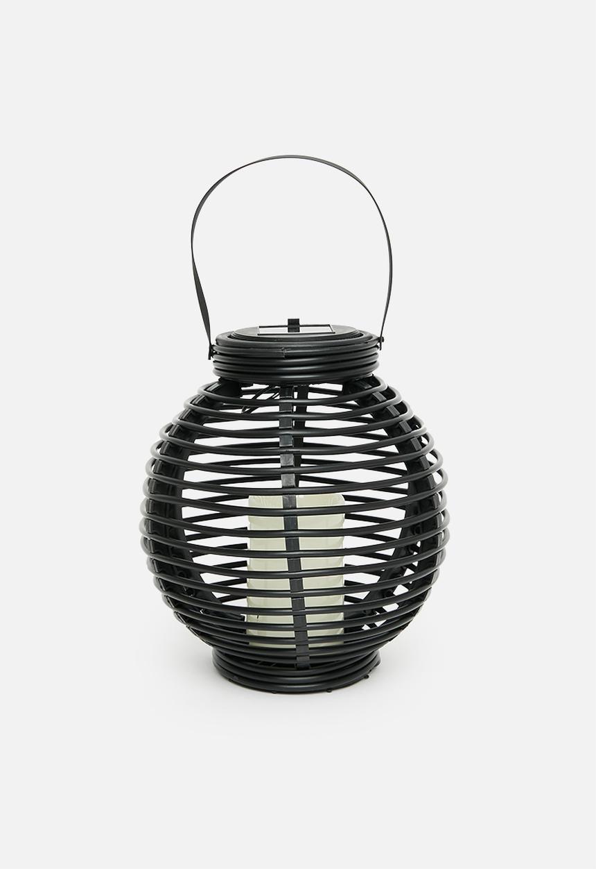 H&S - Hanging solar lantern - black