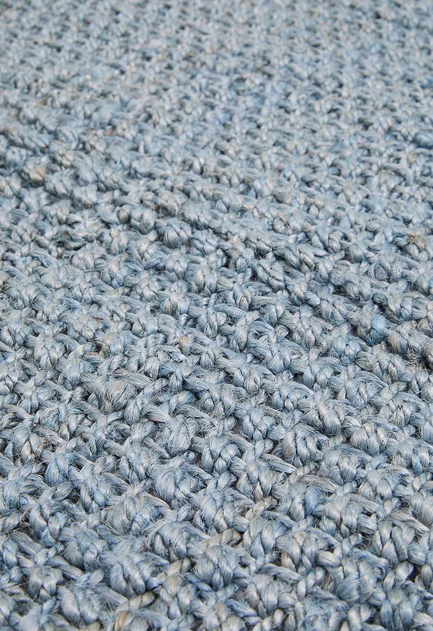 Sixth Floor - Woven jute runner - blue