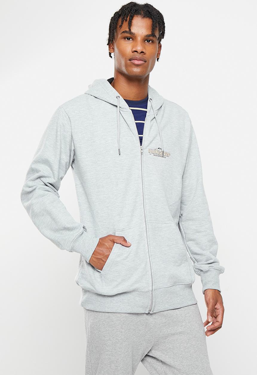 Quiksilver - Quik words hood zip - light grey heather