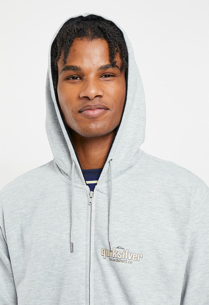 Quiksilver - Quik words hood zip - light grey heather
