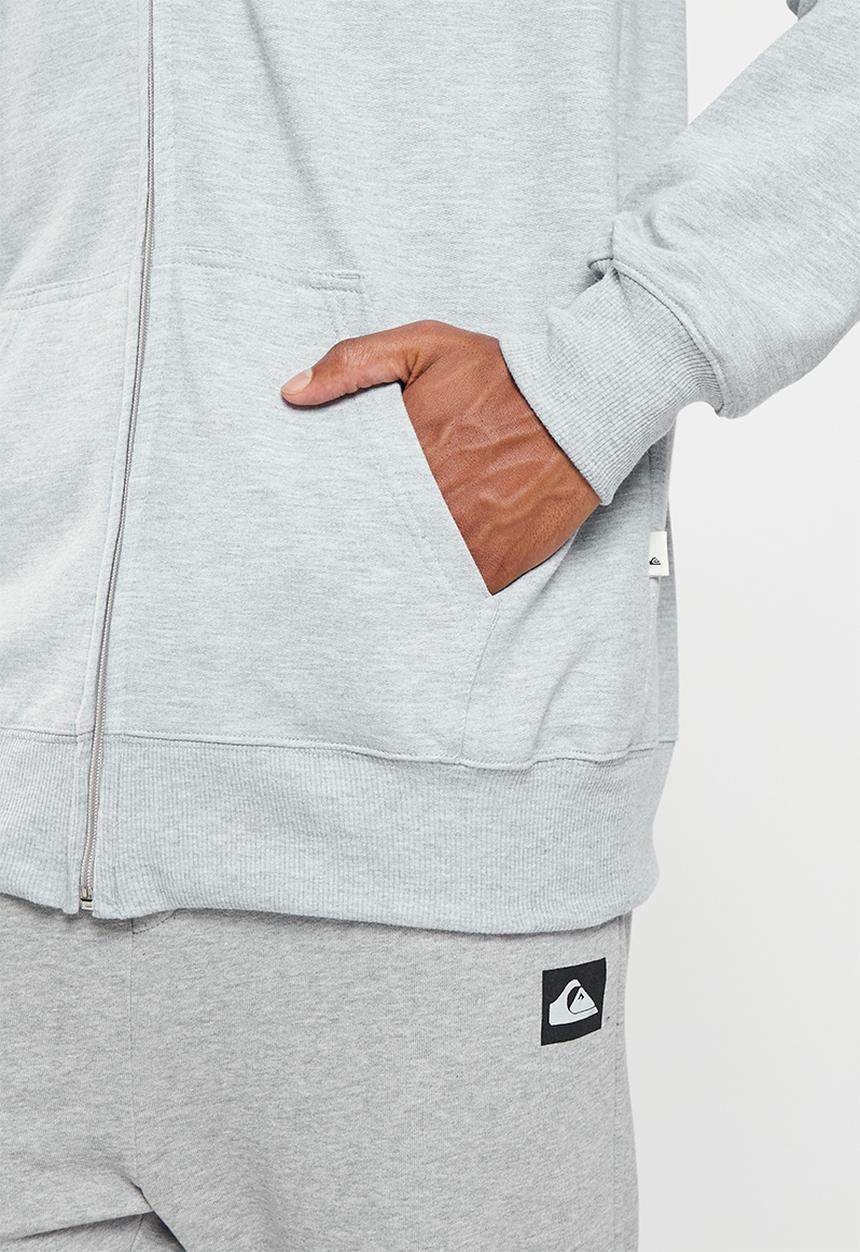 Quiksilver - Quik words hood zip - light grey heather