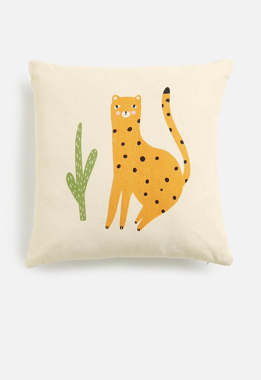 H&S - Printed cushion- cheetah
