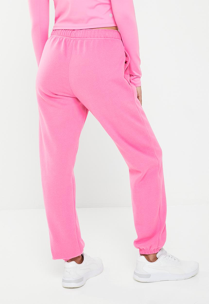 Cotton On - Plush gym track pant - strawberry pink