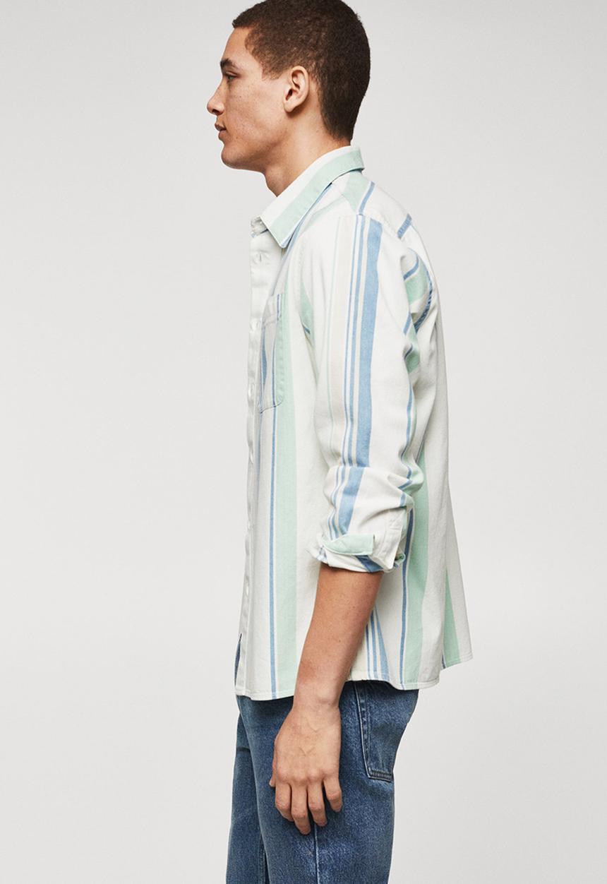 MANGO - Shirt raya - light blue