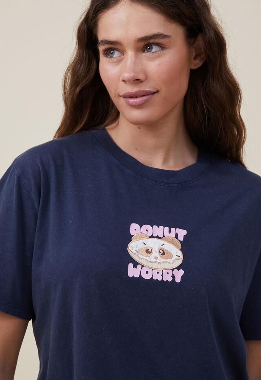 Cotton On - Jersey bed tee - donut worry