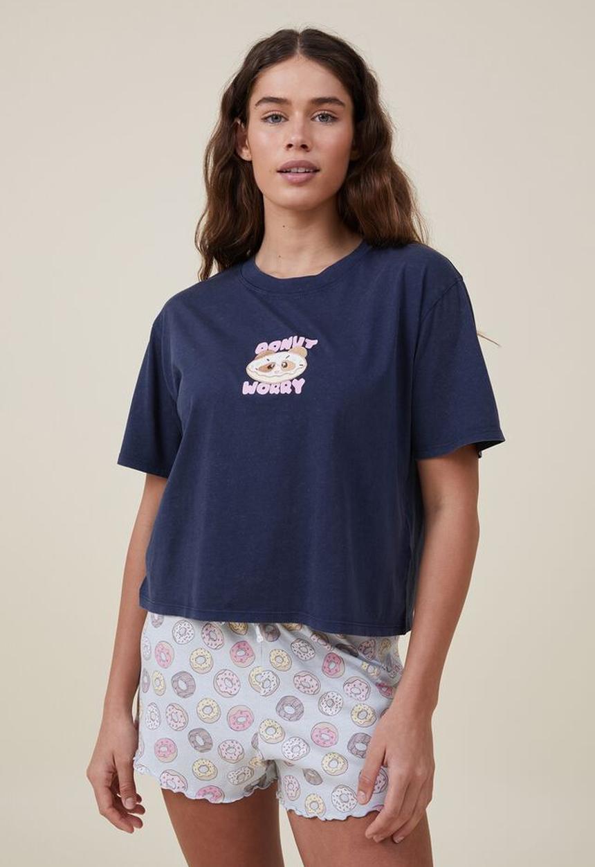 Cotton On - Jersey bed tee - donut worry