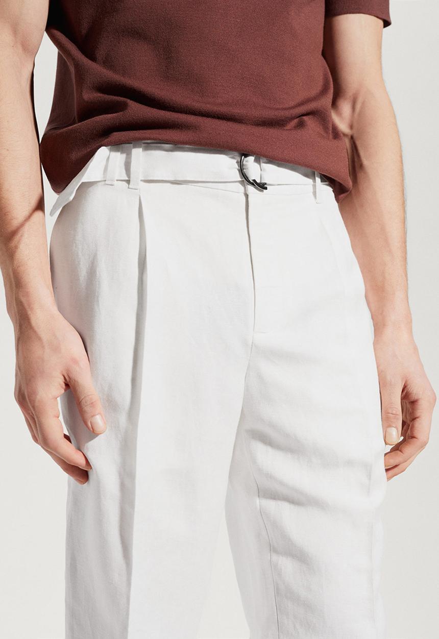 MANGO - Trousers orso - white