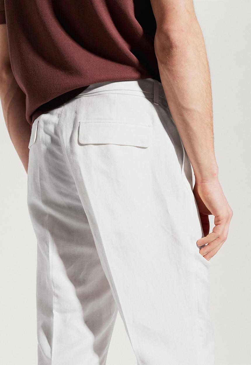 MANGO - Trousers orso - white