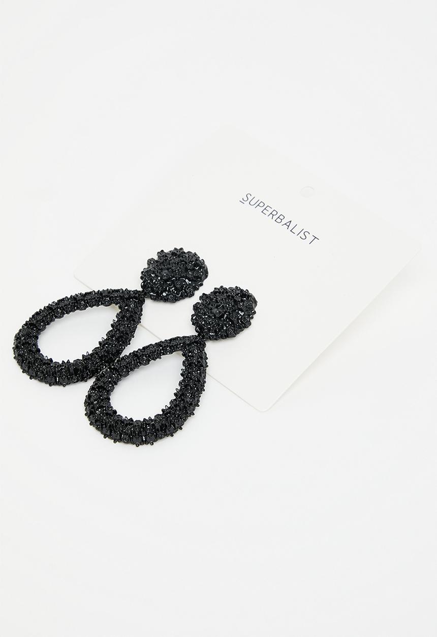 Superbalist - Maya stud earrings - black