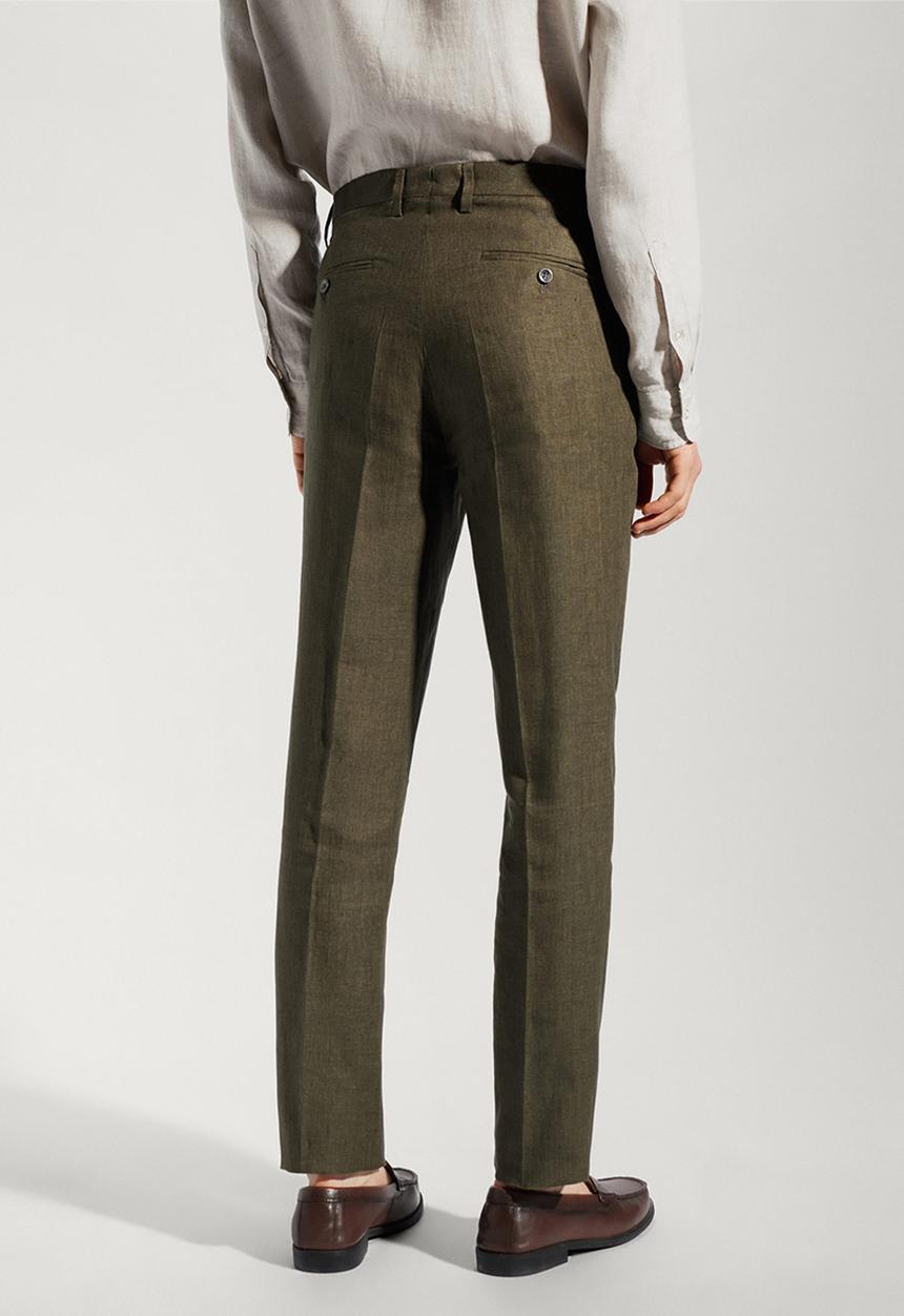 MANGO - Trousers florida - green