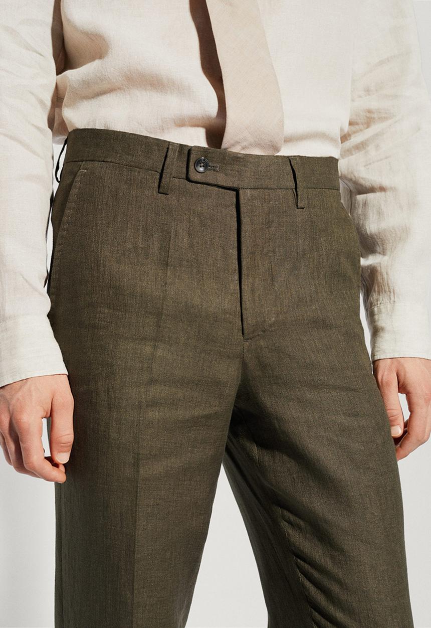 MANGO - Trousers florida - green