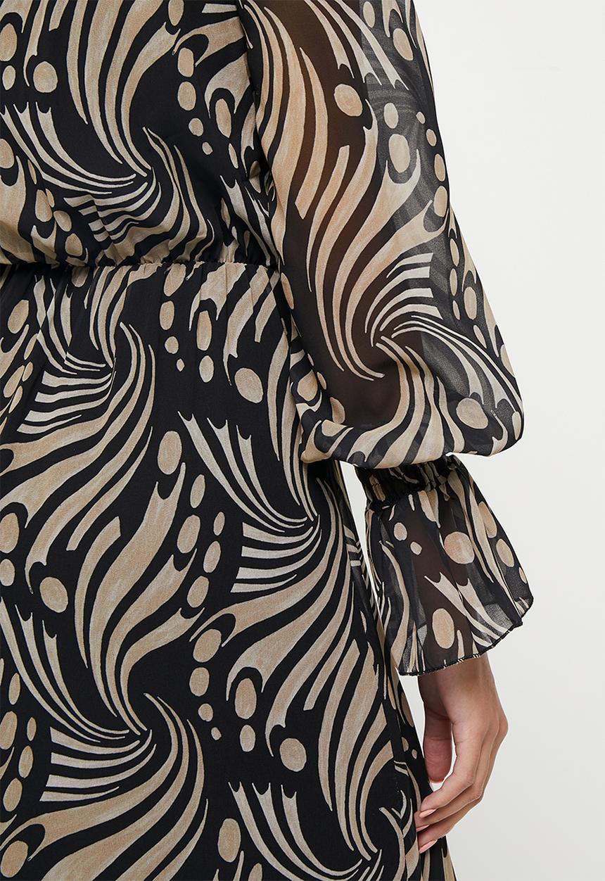 Stella Morgan - Printed wrap maxi dress - camel
