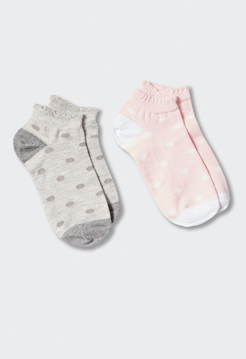 MANGO - Socks topos - pink/grey