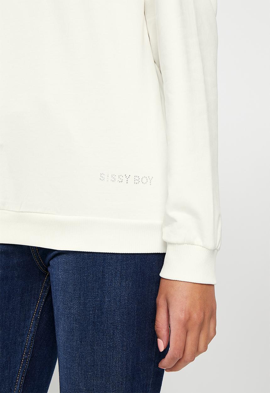 SISSY BOY - Faye: Sweat Top With Puff Sleeves - Off White