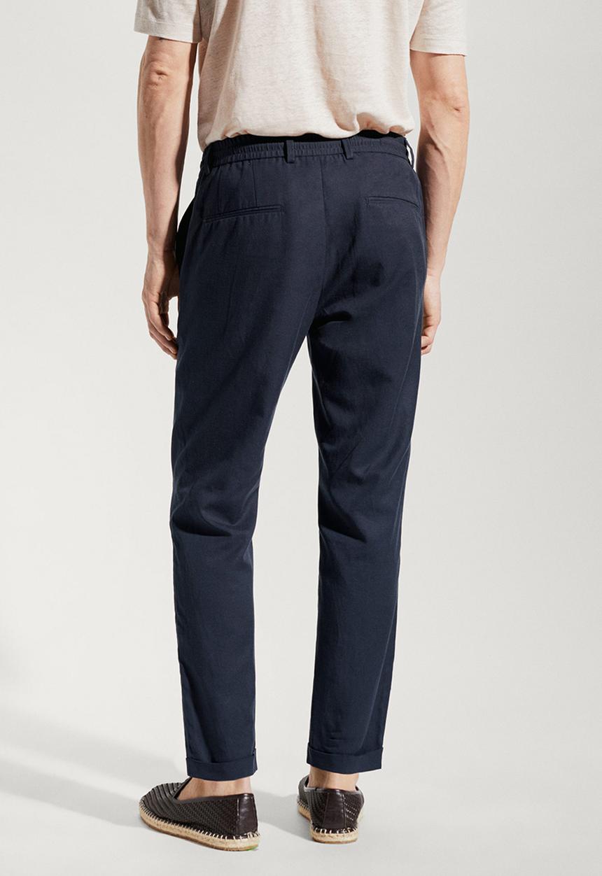 MANGO - Trousers darren - navy