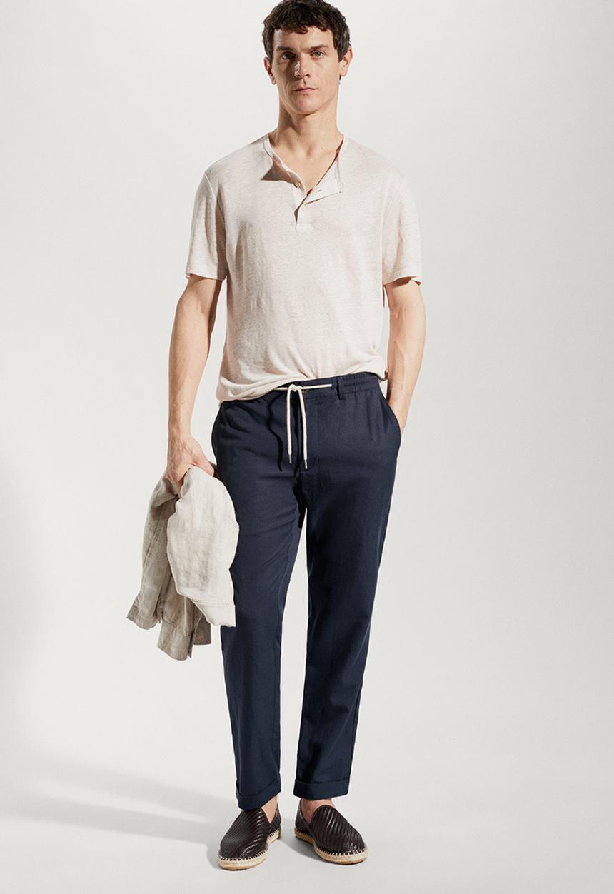 MANGO - Trousers darren - navy