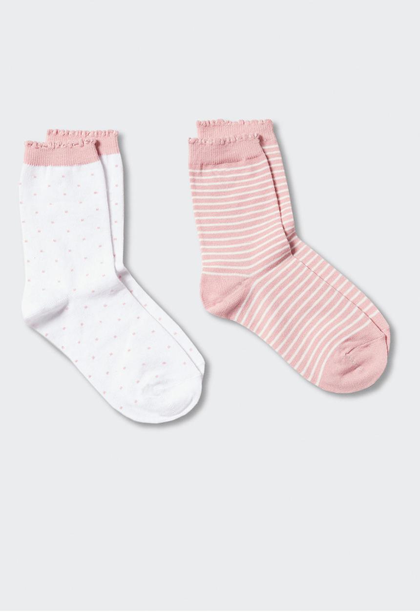 MANGO - Socks puntos - pink