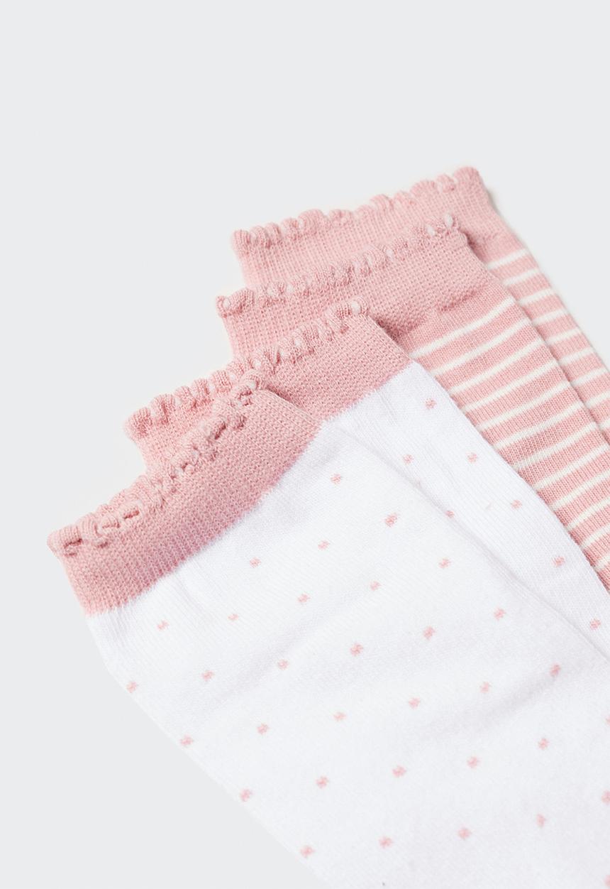MANGO - Socks puntos - pink