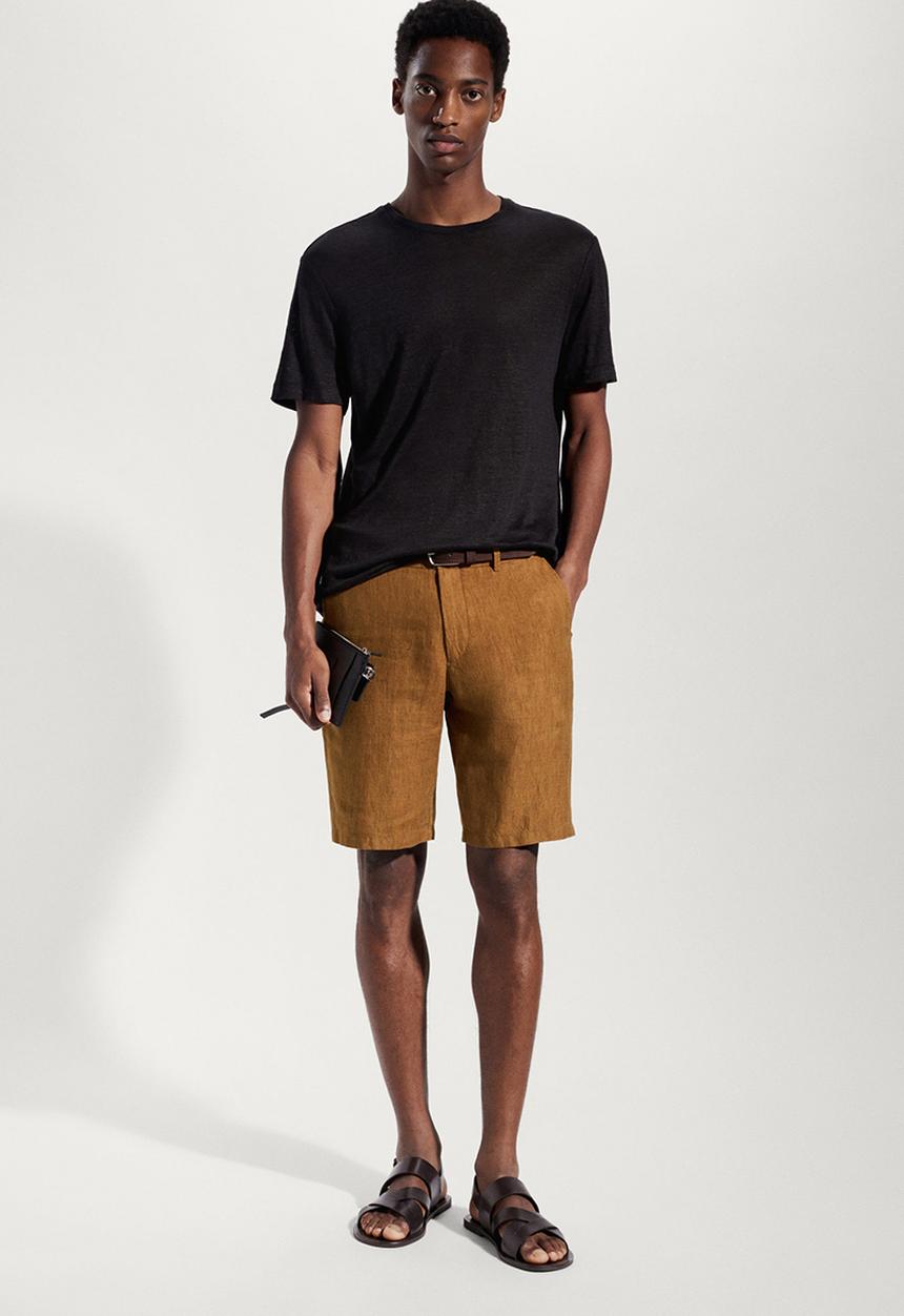 MANGO - Bermuda shorts carp - brown