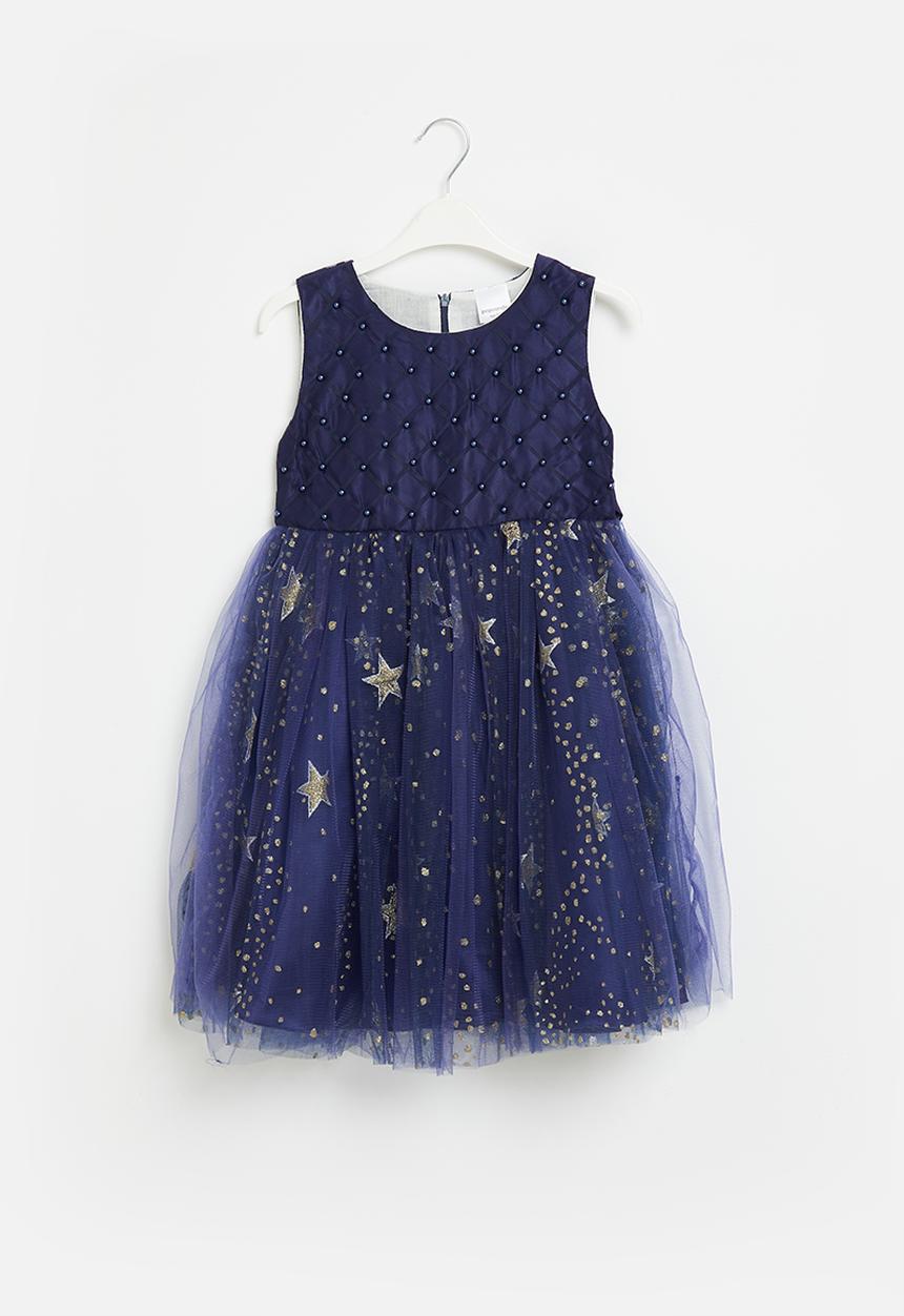 Pop Candy - Sleeveless occasion dress - navy/gold