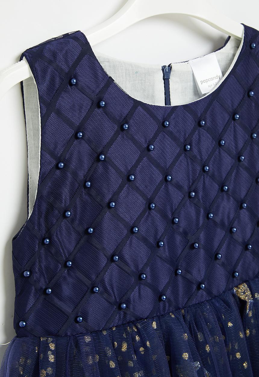 Pop Candy - Sleeveless occasion dress - navy/gold