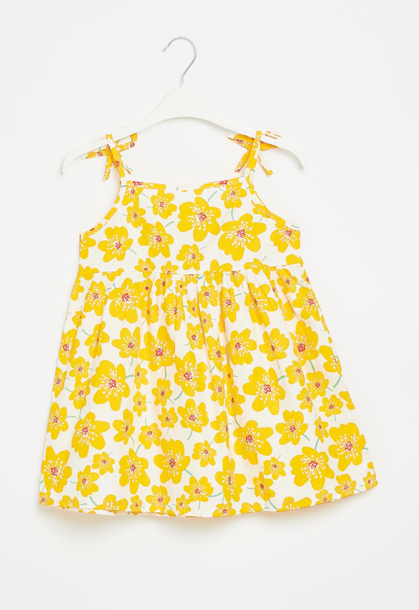 Pop Candy - Girls flower dress - yellow