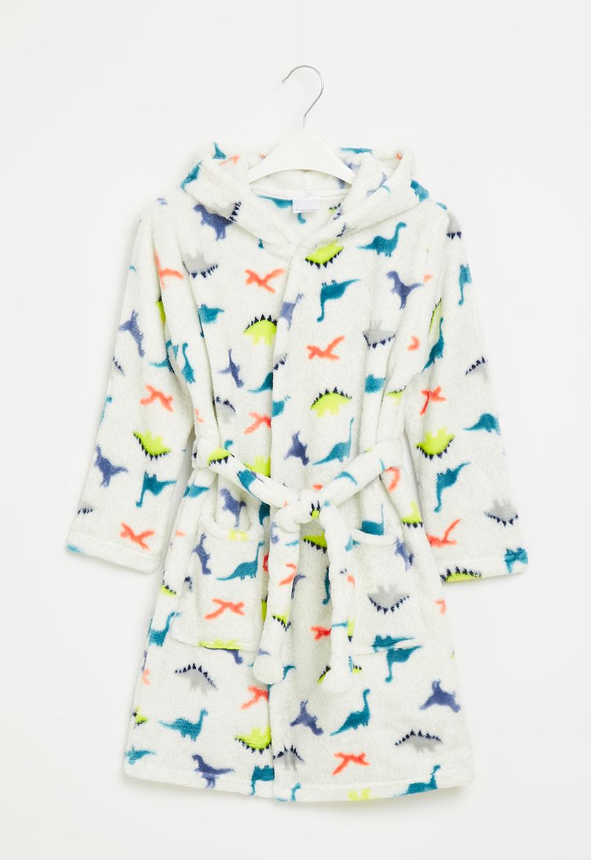 Pop Candy - Boys dino gown - white