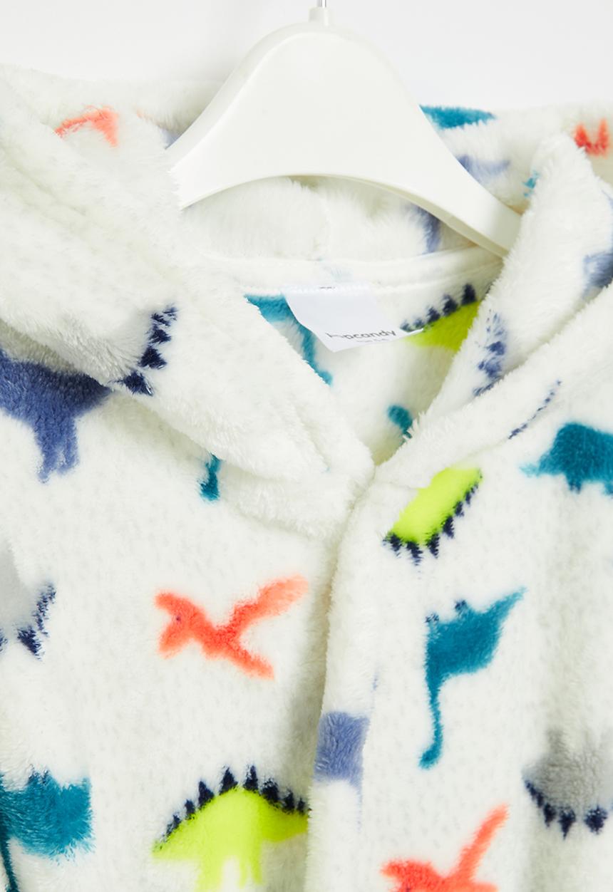 Pop Candy - Boys dino gown - white