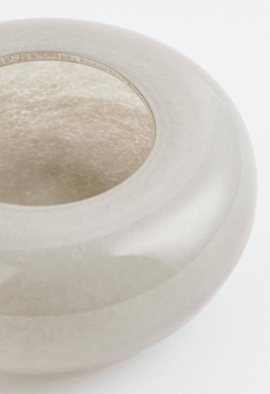 H&M - Glass bowl - light greige