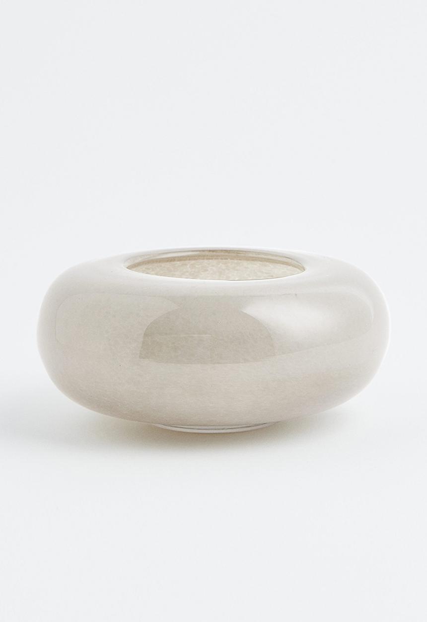 H&M - Glass bowl - light greige