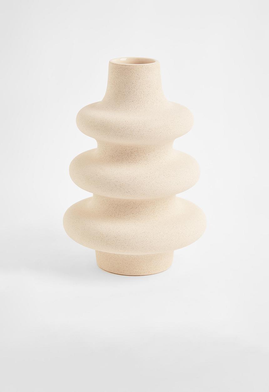 H&M - Large ceramic vase - light beige