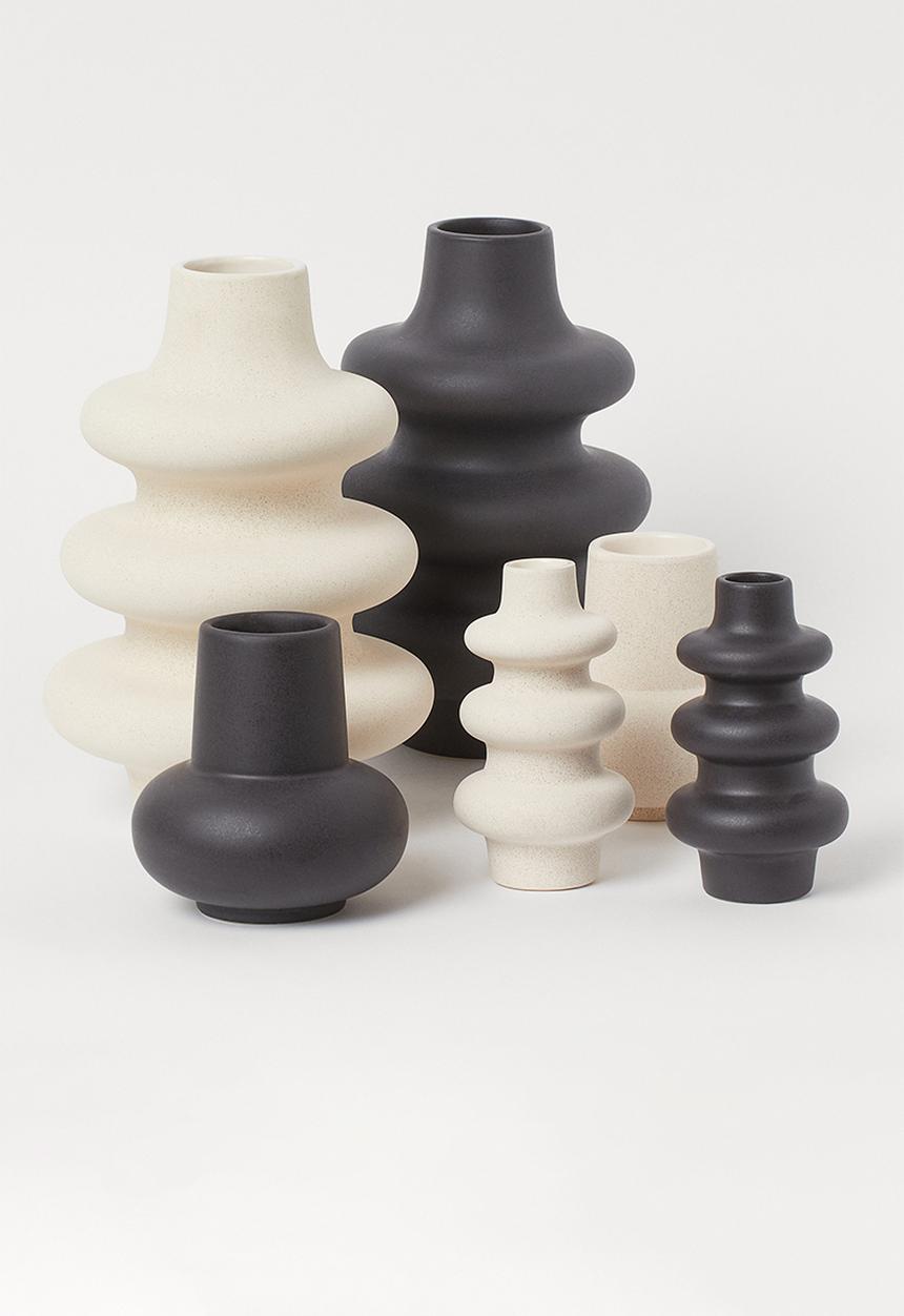 H&M - Large ceramic vase - light beige