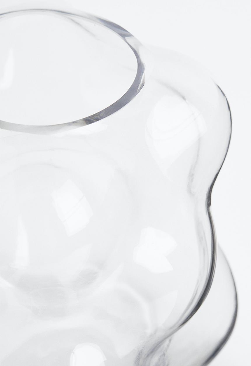H&M - Bubbled glass vase - clear glass 