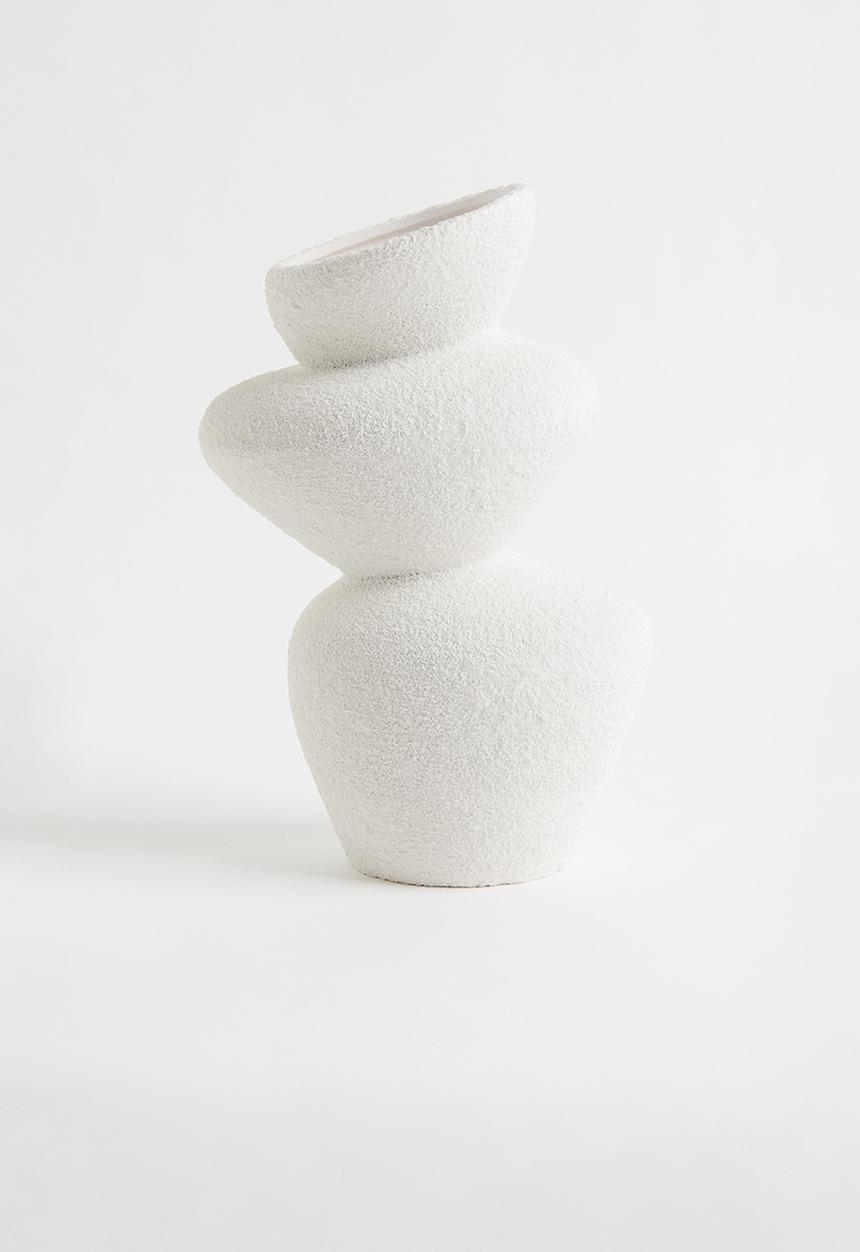 H&M - Stoneware vase - white