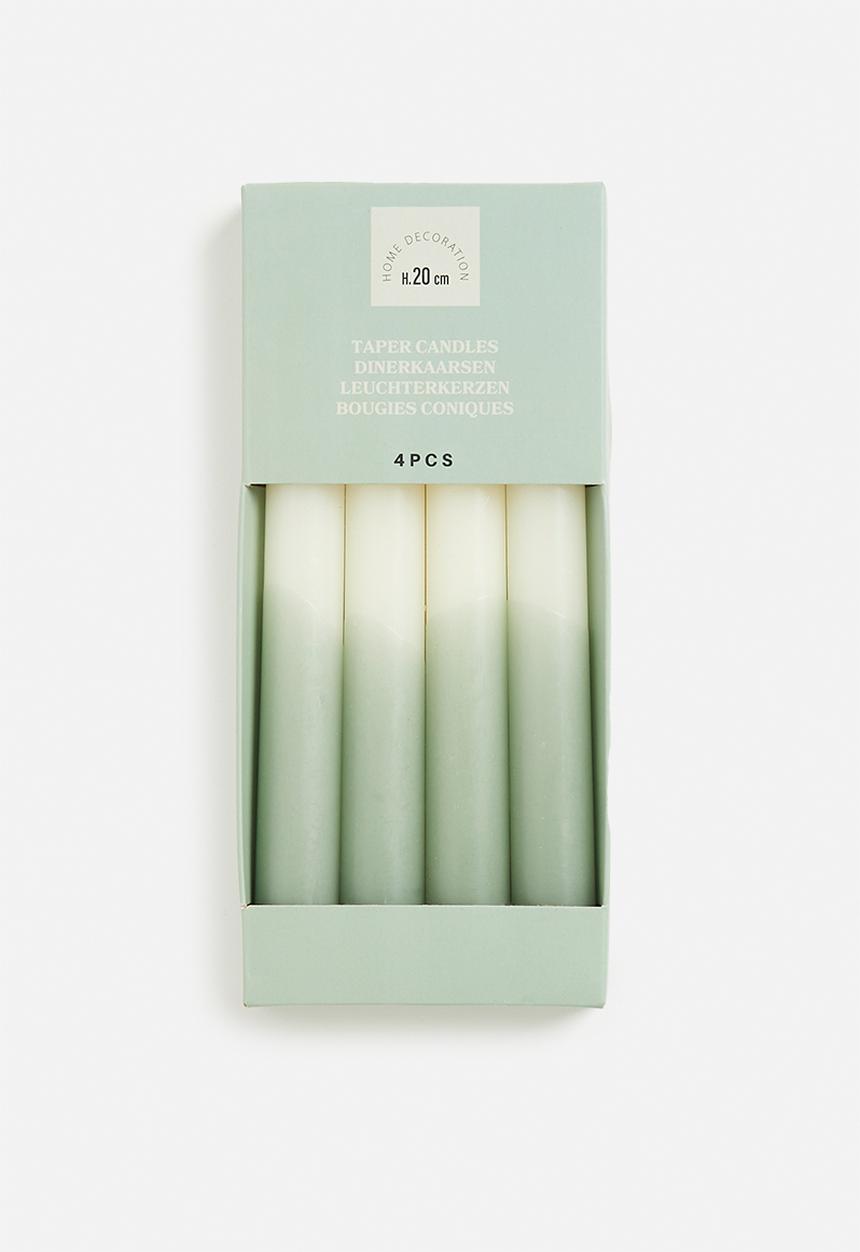 H&S - Ombre dinner candle set of 4 - blue