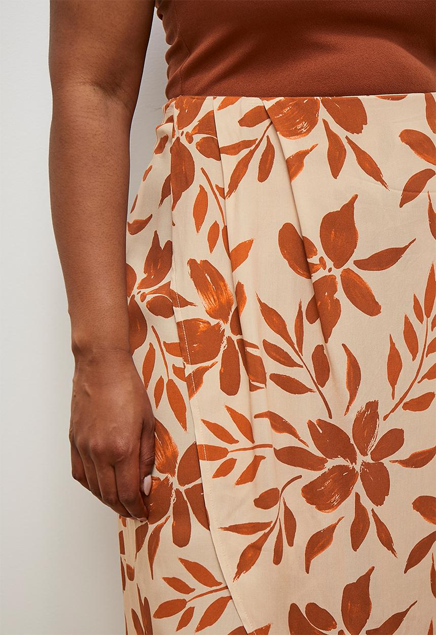 edit - Column midi skirt - painted floral