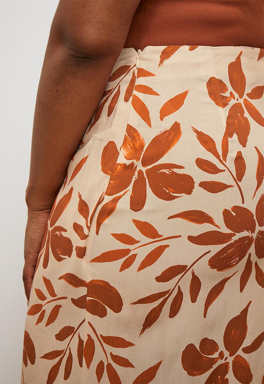 edit - Column midi skirt - painted floral