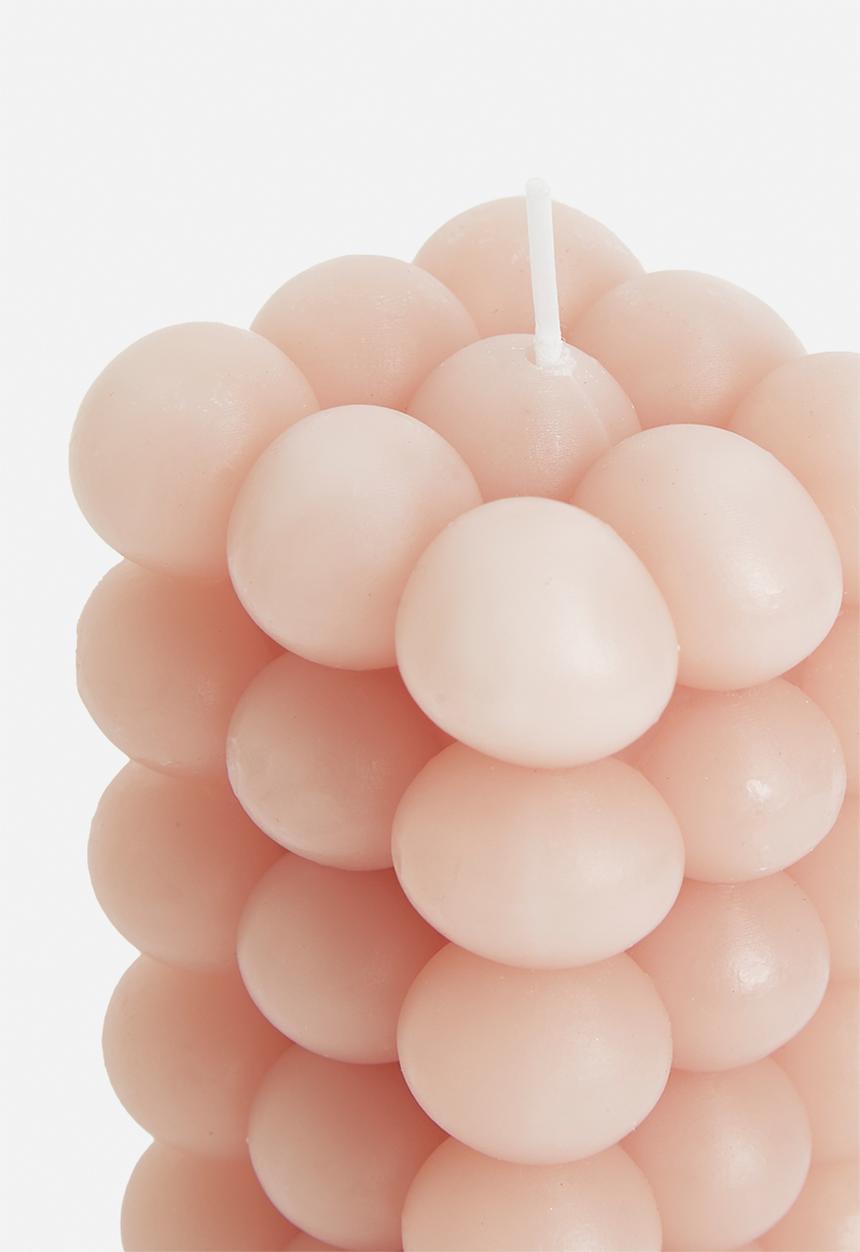 H&S - Dotty square candle - pink