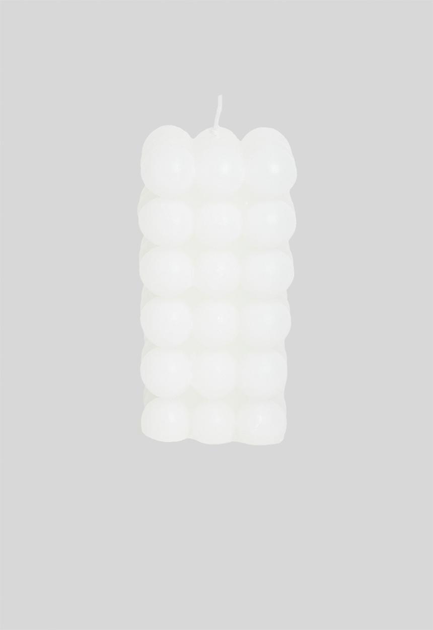 H&S - Dotty square candle - off white