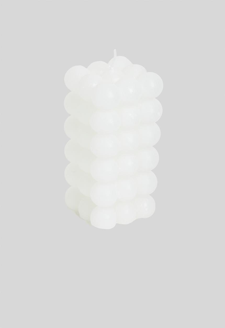 H&S - Dotty square candle - off white