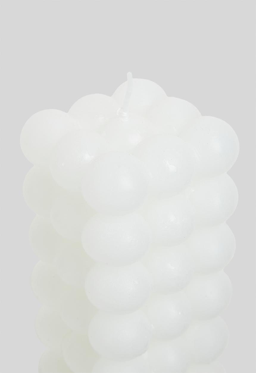 H&S - Dotty square candle - off white